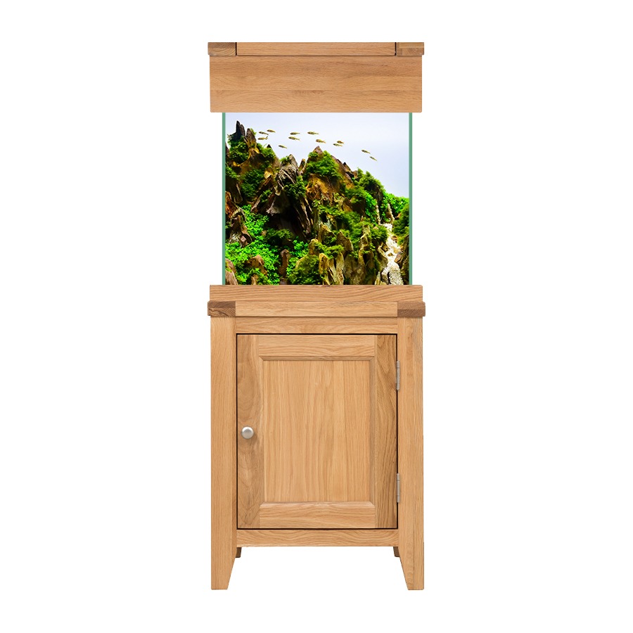 Aqua Oak Refreshed Small Cube Aquarium & Cabinet