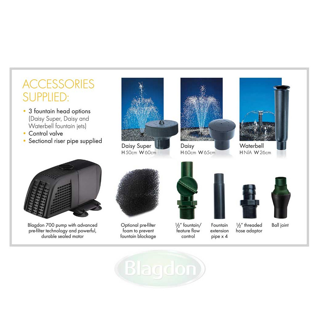 Blagdon Minipond 700 Fountain Pond Pump