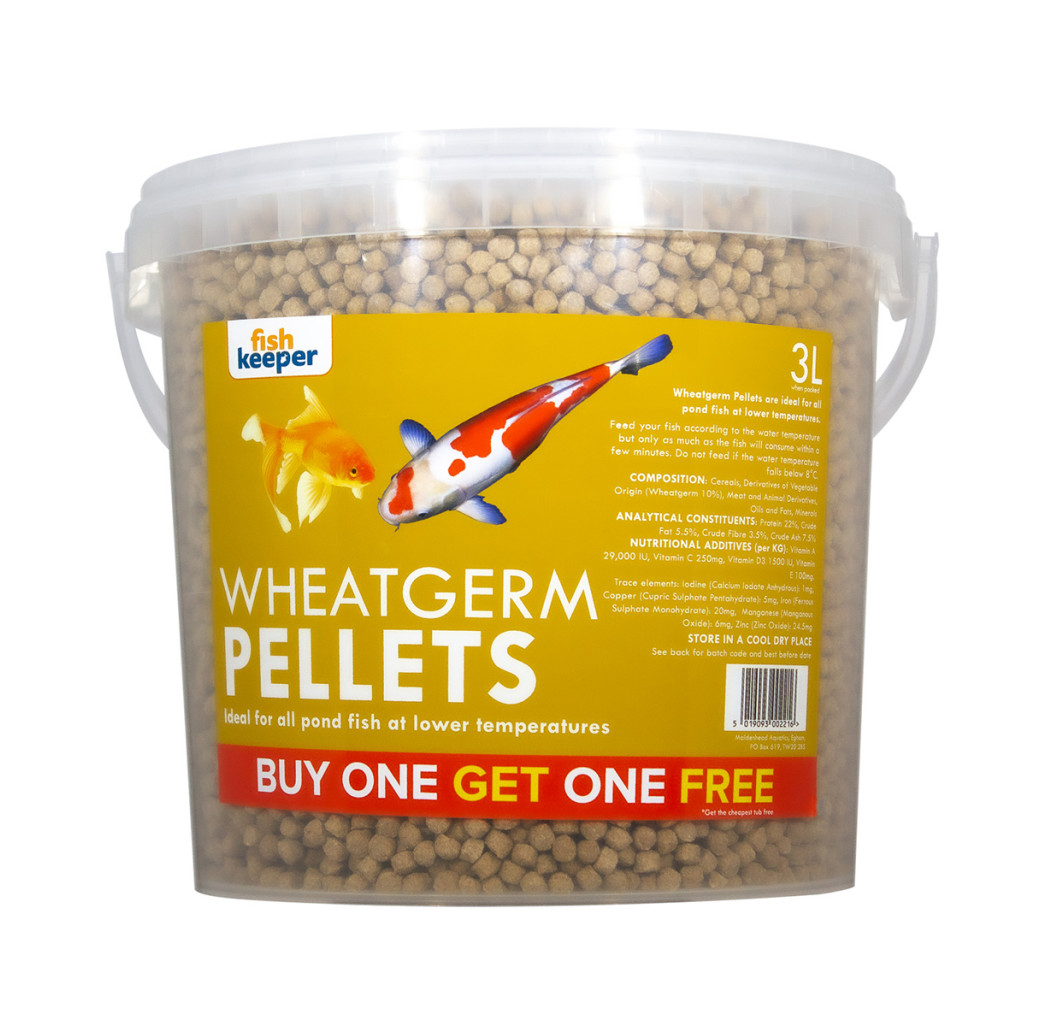Fishkeeper Wheatgerm Pellets 3L - Buy One Get One Free