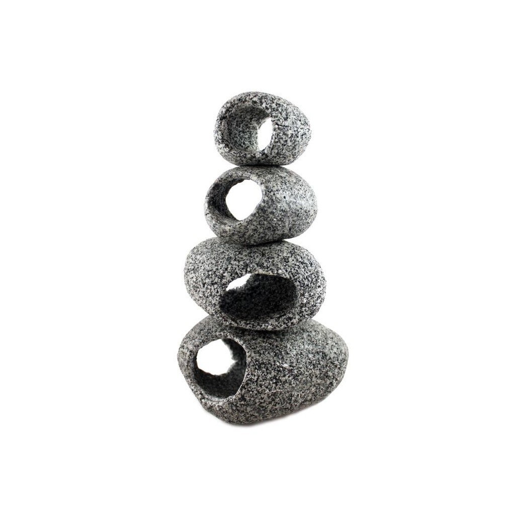 AquaOne Aquarium Ornament - Granite Patterned Stackable Cave