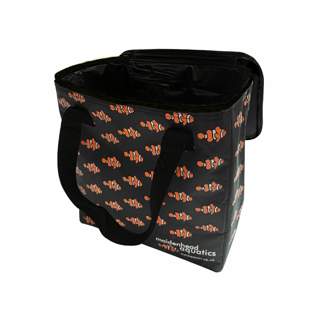 Clownfish Logo Black Thermal Fish Transport Bag