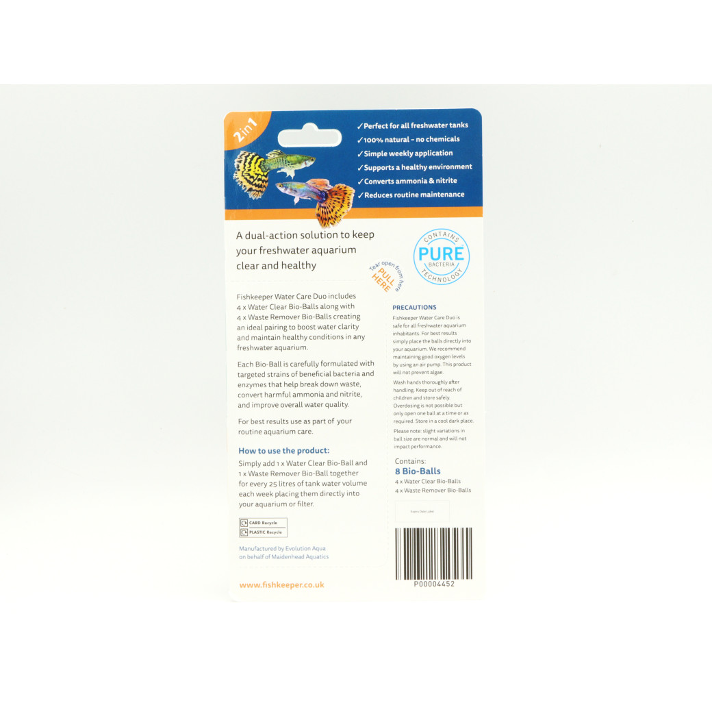 Fishkeeper Water Care Duo Aquarium Starter Pack (2 x 4 Balls)