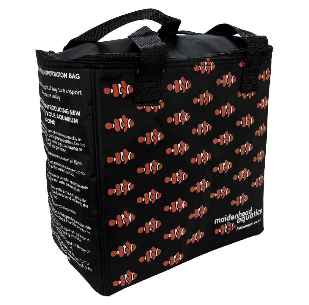 Clownfish Logo Black Thermal Fish Transport Bag