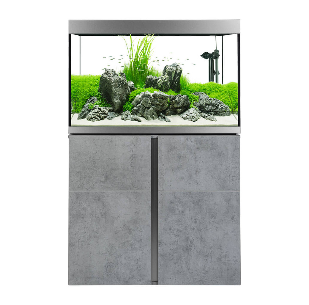 Fluval Siena 270 Aquarium & Cabinet Set - Chicago Concrete with Free Bundle