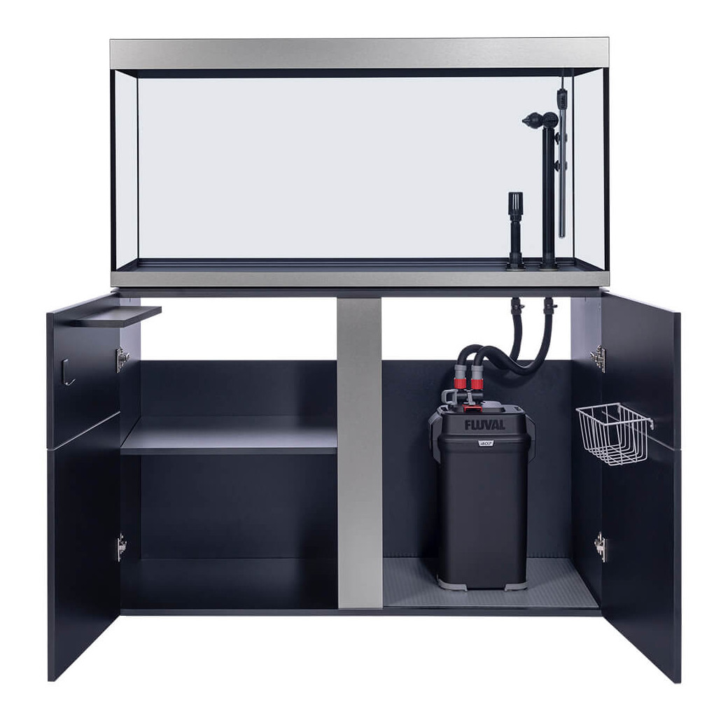 Fluval Siena 330 Aquarium & Cabinet Set - Black with Free Bundle