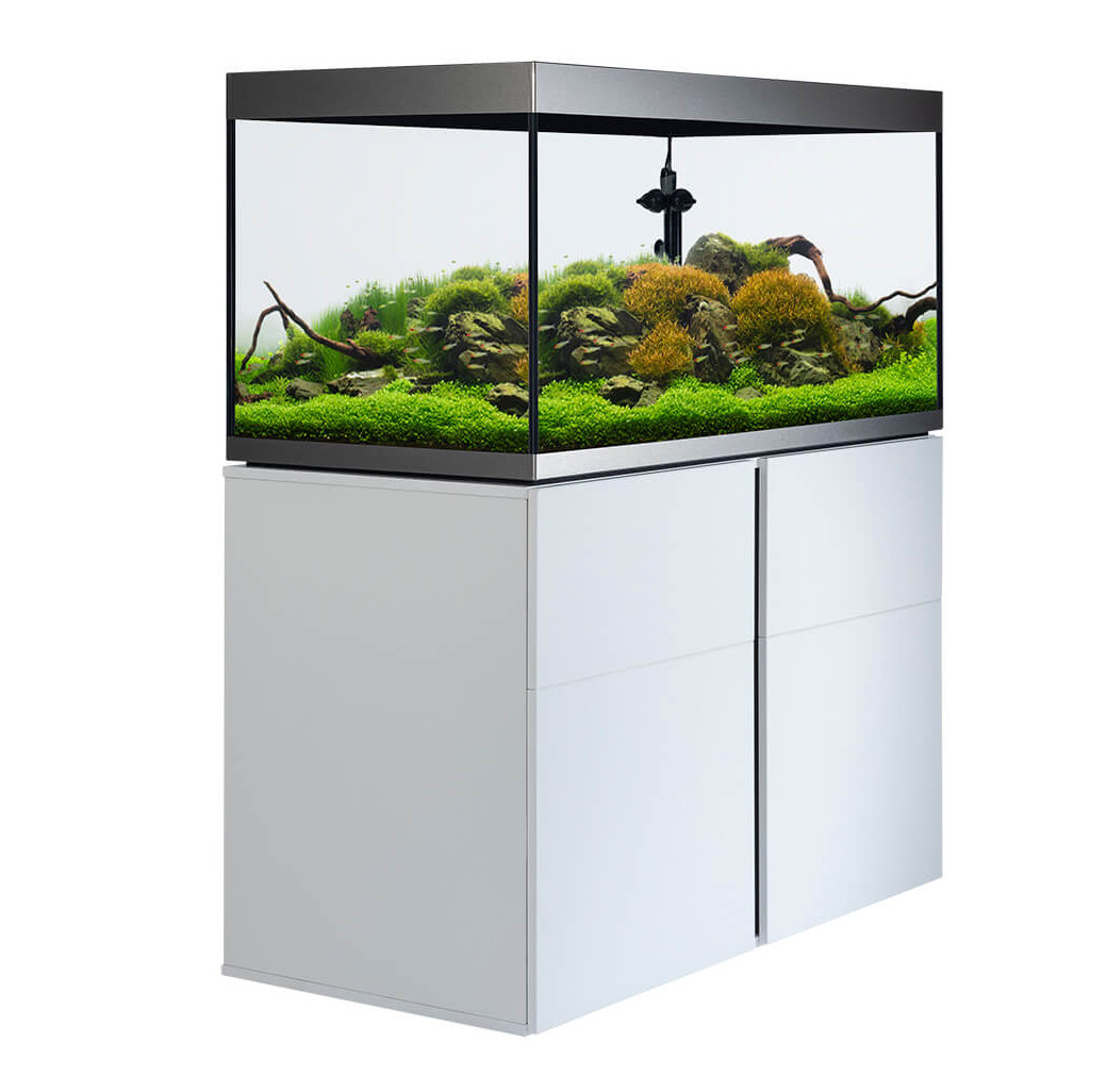 Fluval Siena 330 Aquarium & Cabinet Set - White With Free Bundle 