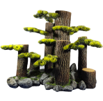 Classic Ornament Large Tree Stump With Plants