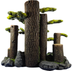 Classic Ornament Large Tree Stump With Plants