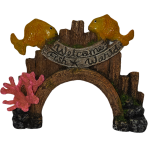 Classic Aquatics Arch With No Fishing Sign Aquarium Decoration