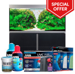 Fluval Siena 330 Aquarium & Cabinet Set - Black with Free Bundle