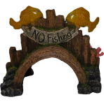 Classic Aquatics Arch With No Fishing Sign Aquarium Decoration