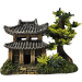 Classic Pagoda and Plants Aquarium Decoration 