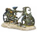 bicycle wreckage, aquarium ornament. 