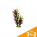Classic Plastic Aquarium Plant (Large) - Light Green & Purple Hedge