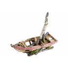 sunken sailboat, aquarium ornament.