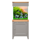 Aqua Oak Grey Edition Large Cube Aquarium and Cabinet