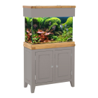 Aqua Oak Grey Edition 76cm Doors, Aquarium and Cabinet 