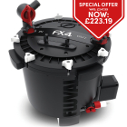 fluval fx4 with red vaves and clips, high performance filter