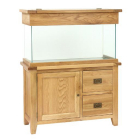 Aqua Oak Doors & Drawers 110cm  Aquarium & Cabinet