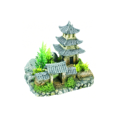 Asian temple, aquarium ornament.