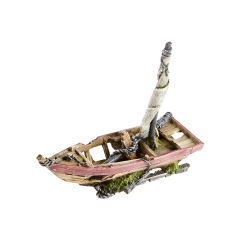 sunken sailboat, aquarium ornament.