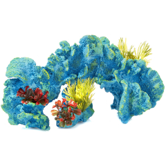 Turquoise coral, aquarium ornament.