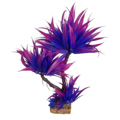AquaManta Gravel Base Artificial Plant - Purple Tree (28cm)