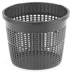 Black round plastic Oase water lily planter