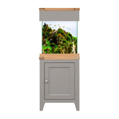 Aqua Oak Grey Edition Small Cube Aquarium and Cabinet 