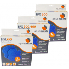 AquaManta EFX Standard External Filter Coarse Sponge Filter Pad 2 Pack
