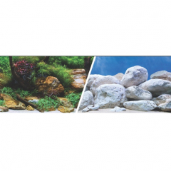 Aquarium Background - 46cm 18" Aquatic Garden/Bright Stone per foot