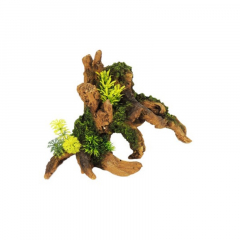Classic Ornament - Brown Driftwood with Plants