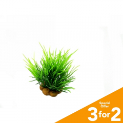 Classic Plastic Aquarium Plant (X-Small) - Dark Green Moss