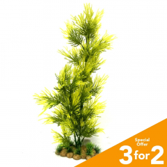 Classic Plastic Aquarium Plant (X-Large) - Light Green Grass