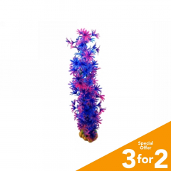 Classic Plastic Aquarium Plant (XX-Large) - Purple Leaf