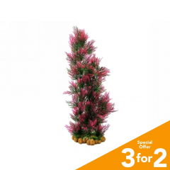 Classic Plastic Aquarium Plant (XX-Large) - Green & Red Grass