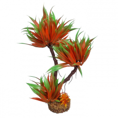 AquaManta Gravel Base Artificial Plant - Red Green Tree (28cm)
