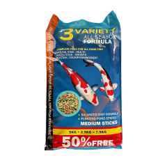 Maidenhead Aquatics +3 Variety All Season Formula Sticks (7.5kg) - 50% EXTRA FREE