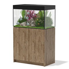 Aqua Marin Fresh 900 Freshwater Aquarium & Cabinet - Hickory