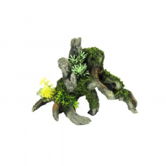 Classic Ornament - Grey Driftwood with Plants