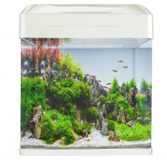 Superfish QubiQ 30 White - 30L Nano Cube Aquarium Fish Tank Set with Filter