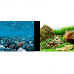 Aquarium Background - 61cm 24" Stone River/Japanese Garden Per foot