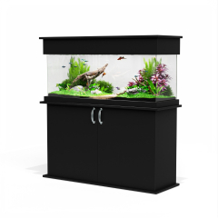 SeaBray Elite 48" x 15" x 20” Aquarium and Cabinet - Matt Black