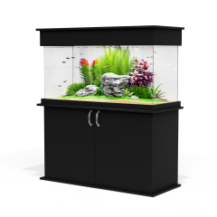SeaBray Elite 48" x 18" x 24” Aquarium and Cabinet - Matt Black
