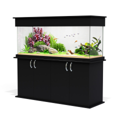 SeaBray Elite 60" x 18" x 24” Aquarium & Cabinet - Matt Black