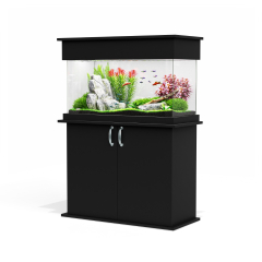 SeaBray Elite 36" x 15" x 20” Aquarium and Cabinet - Matt Black