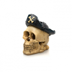 Gigan Ornament - Pirate Skull with Captains Hat