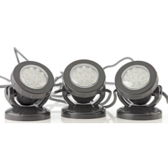 3 Oase pond spotlights.