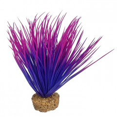 AquaManta Gravel Base Artificial Plant - Purple Blyxa Grass (15cm)