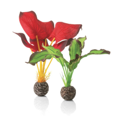 BiOrb Silk Plant Set - Green & Red